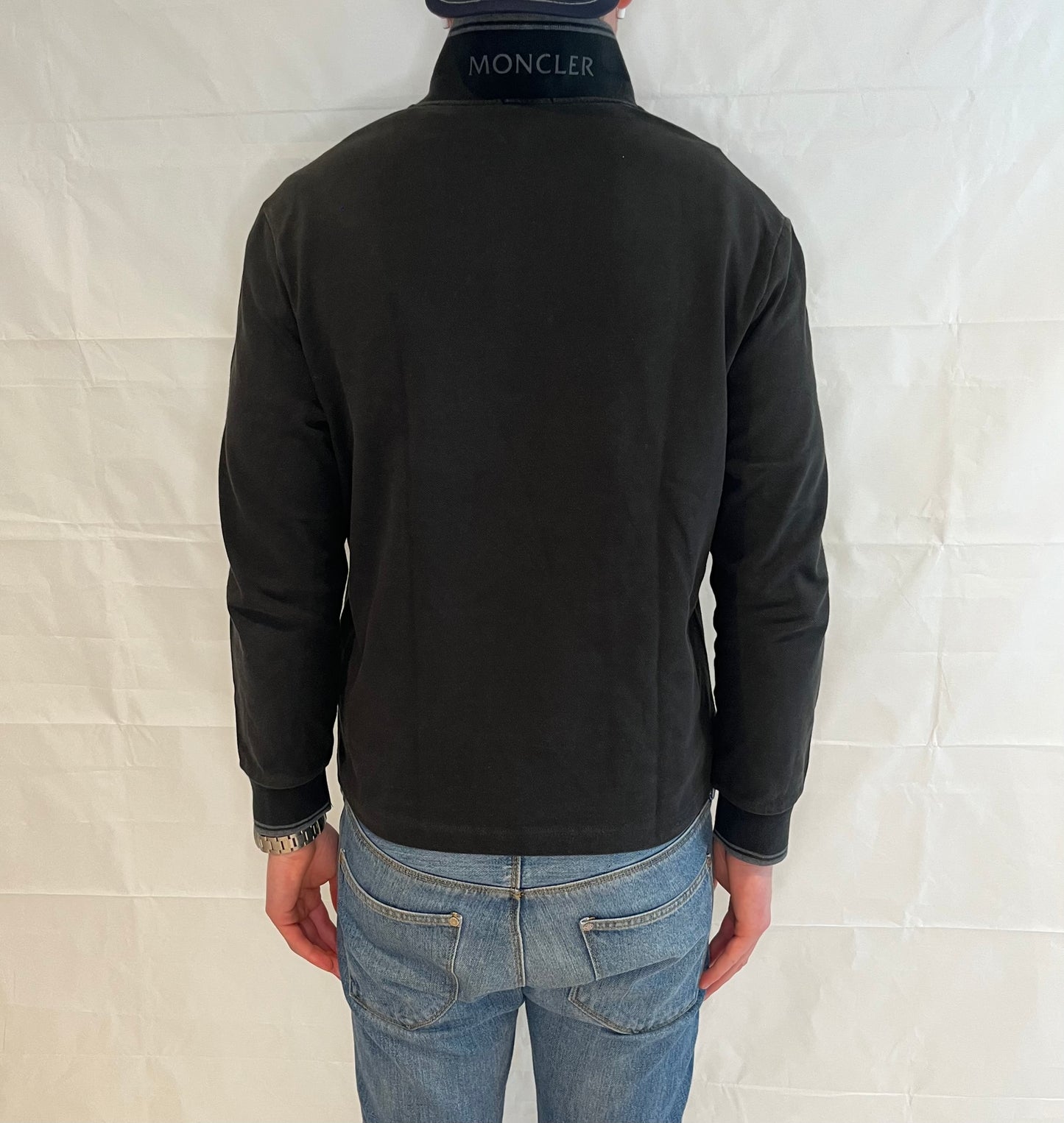 Moncler Polo Long Sleeve Men's Black