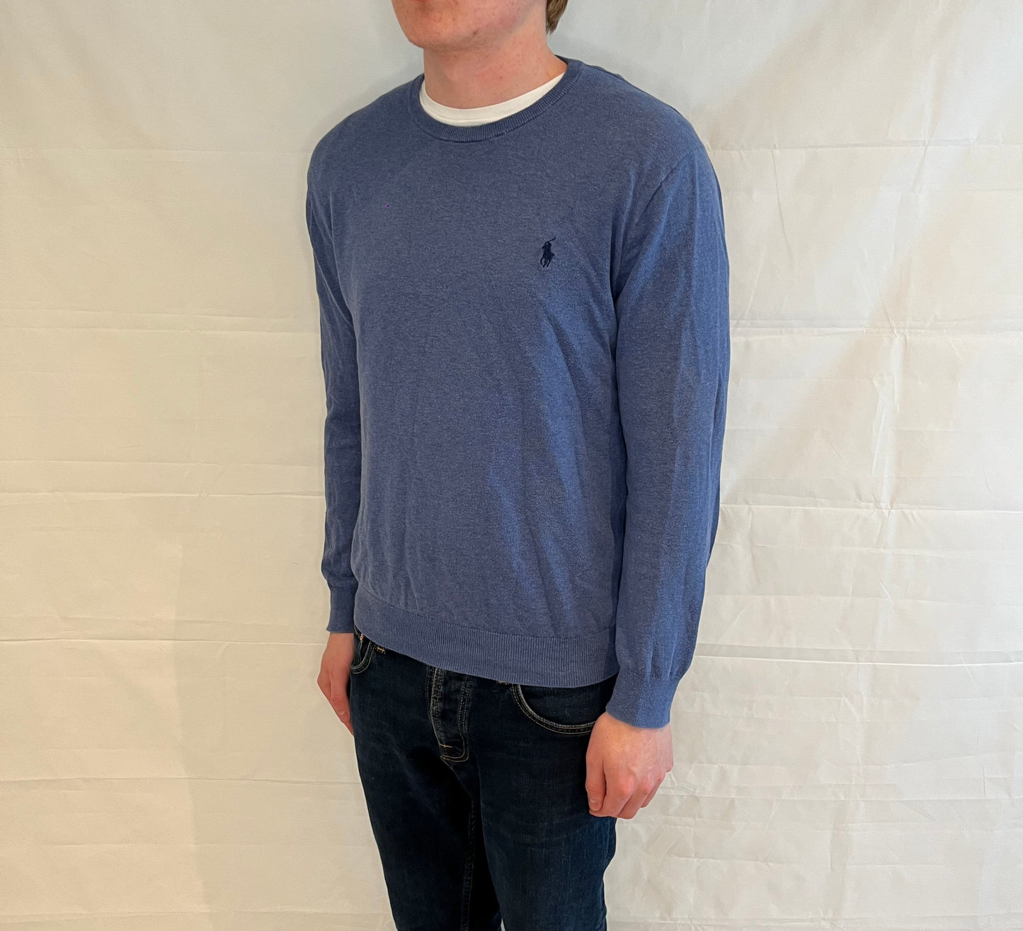 Polo Ralph Lauren Sweater Slim Fit Prima Cotton Blue Men's