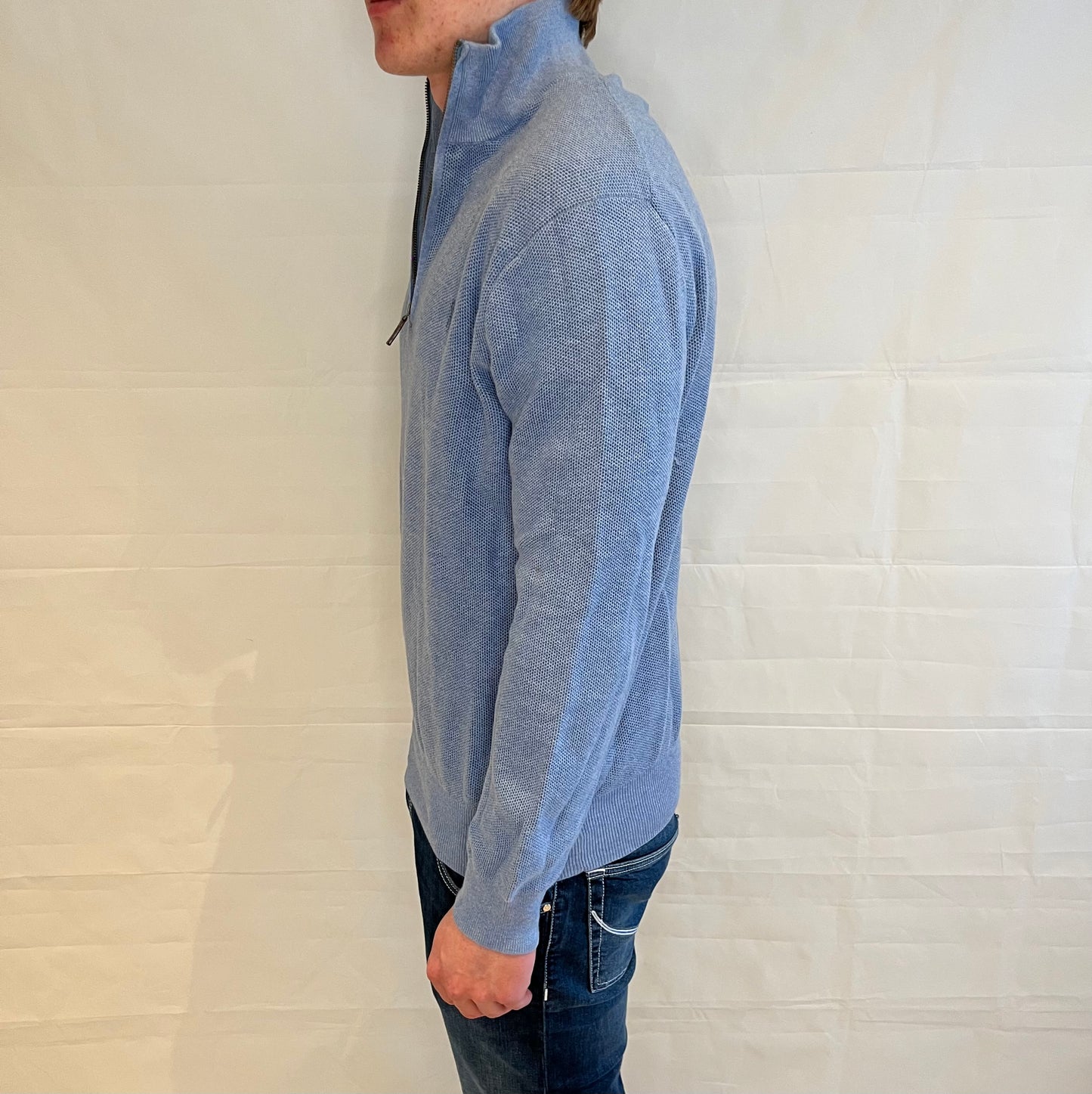 Polo Ralph Lauren Prima Cotton Half Zip Light Blue Men's