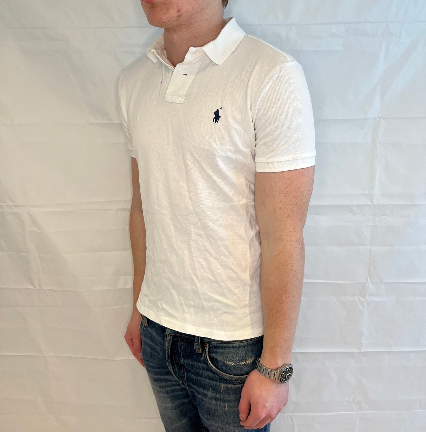 Polo Ralph Lauren Custom Slim Fit Polo White Men's