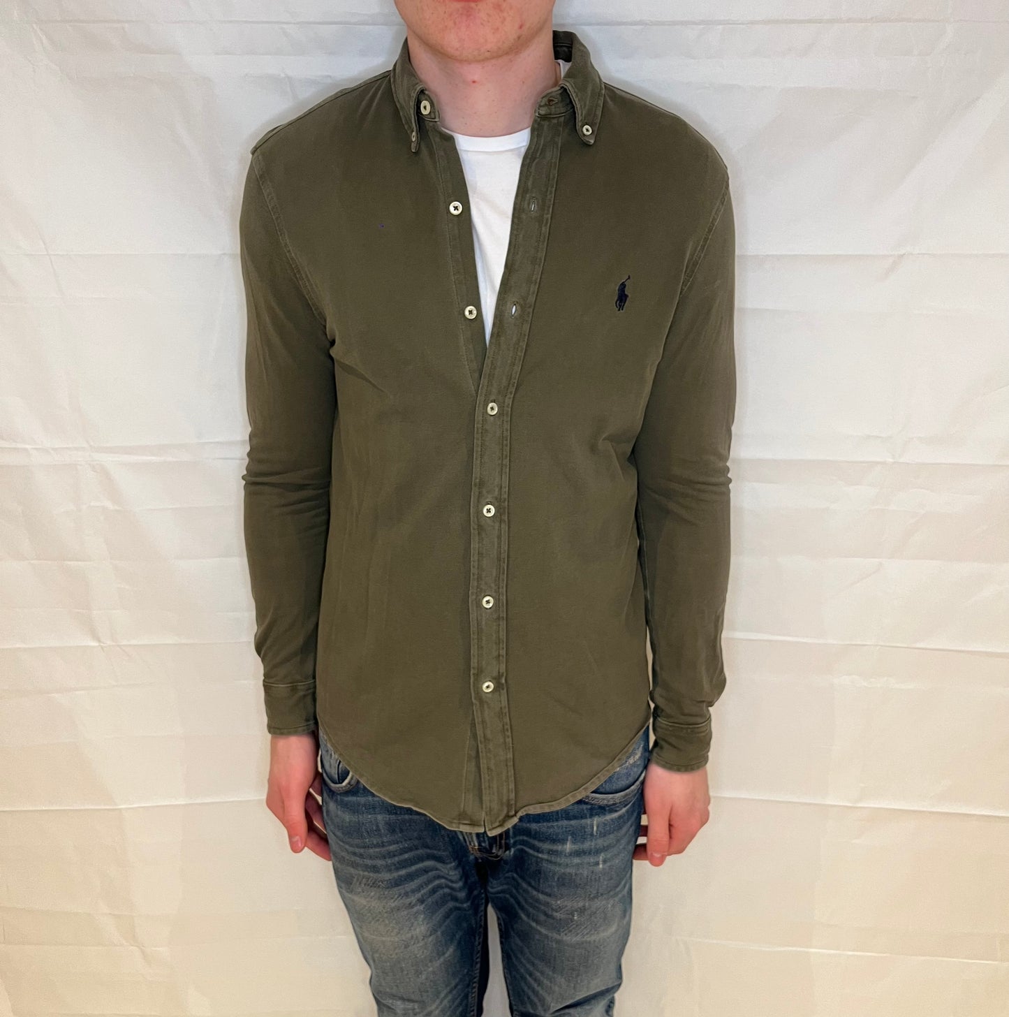 Polo Ralph Lauren Featherweight Mesh Shirt Olive Green Men's