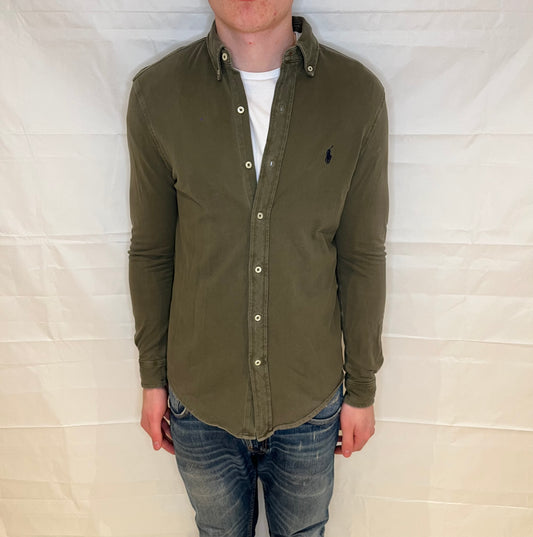 Polo Ralph Lauren Featherweight Mesh Shirt Olive Green Men's