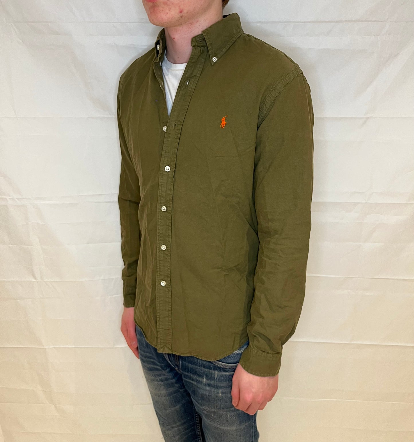 Polo Ralph Lauren Slim Fit Shirt Olive Green Men's