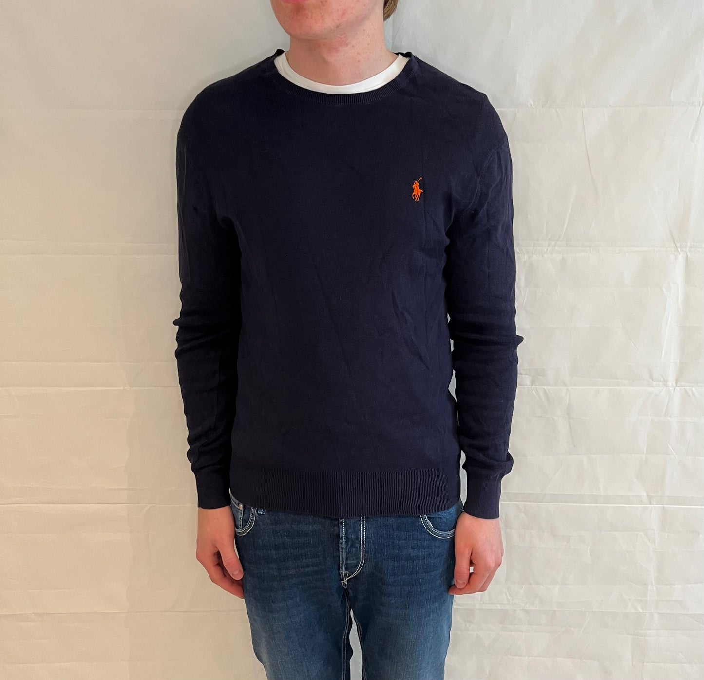 Polo Ralph Lauren Sweater Slim Fit Prima Cotton Blue Men's