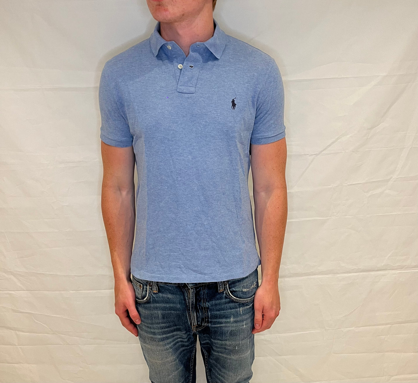 Polo Ralph Lauren Custom Slim Fit Polo Light Blue Men's