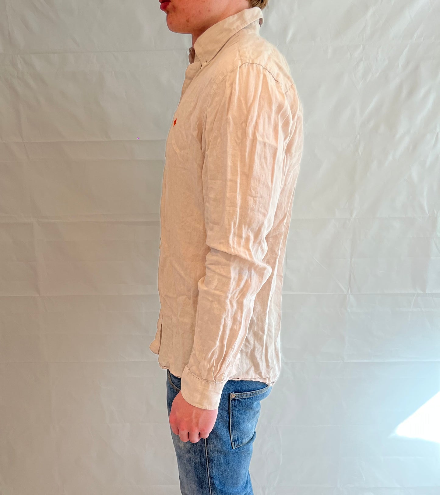 Morris Linen Shirt Beige Men's