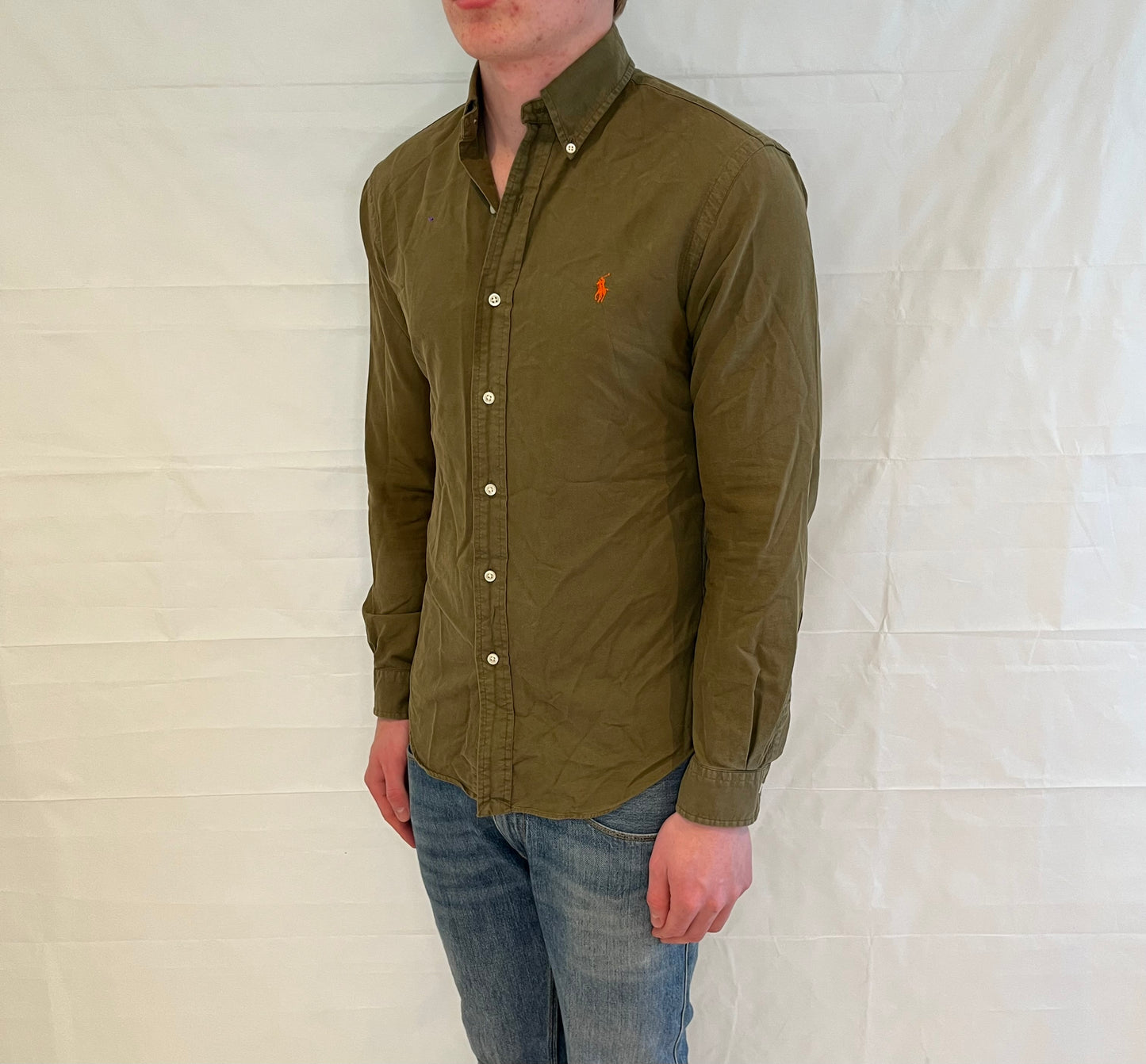 Polo Ralph Lauren Slim Fit Shirt Olive Green Men's